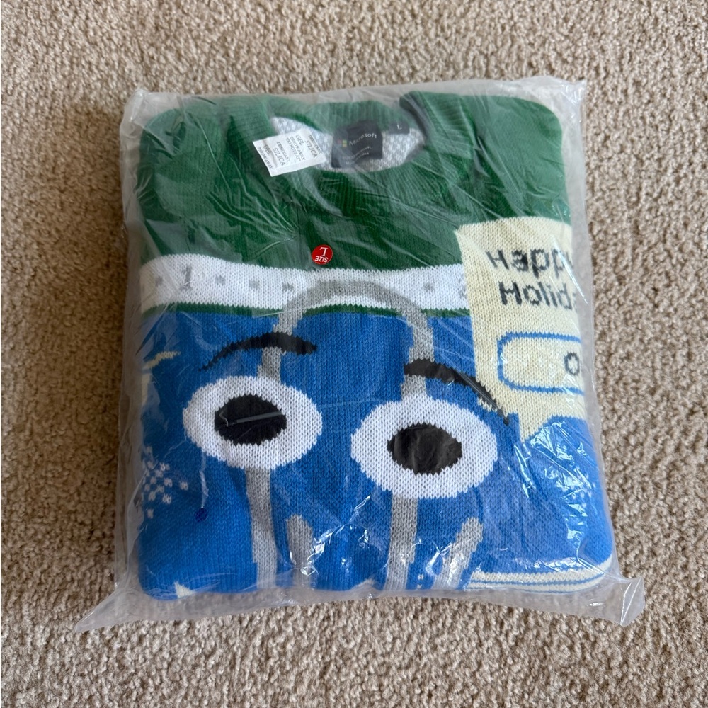 Microsoft Official 2022 Ugly Sweater - Clippy